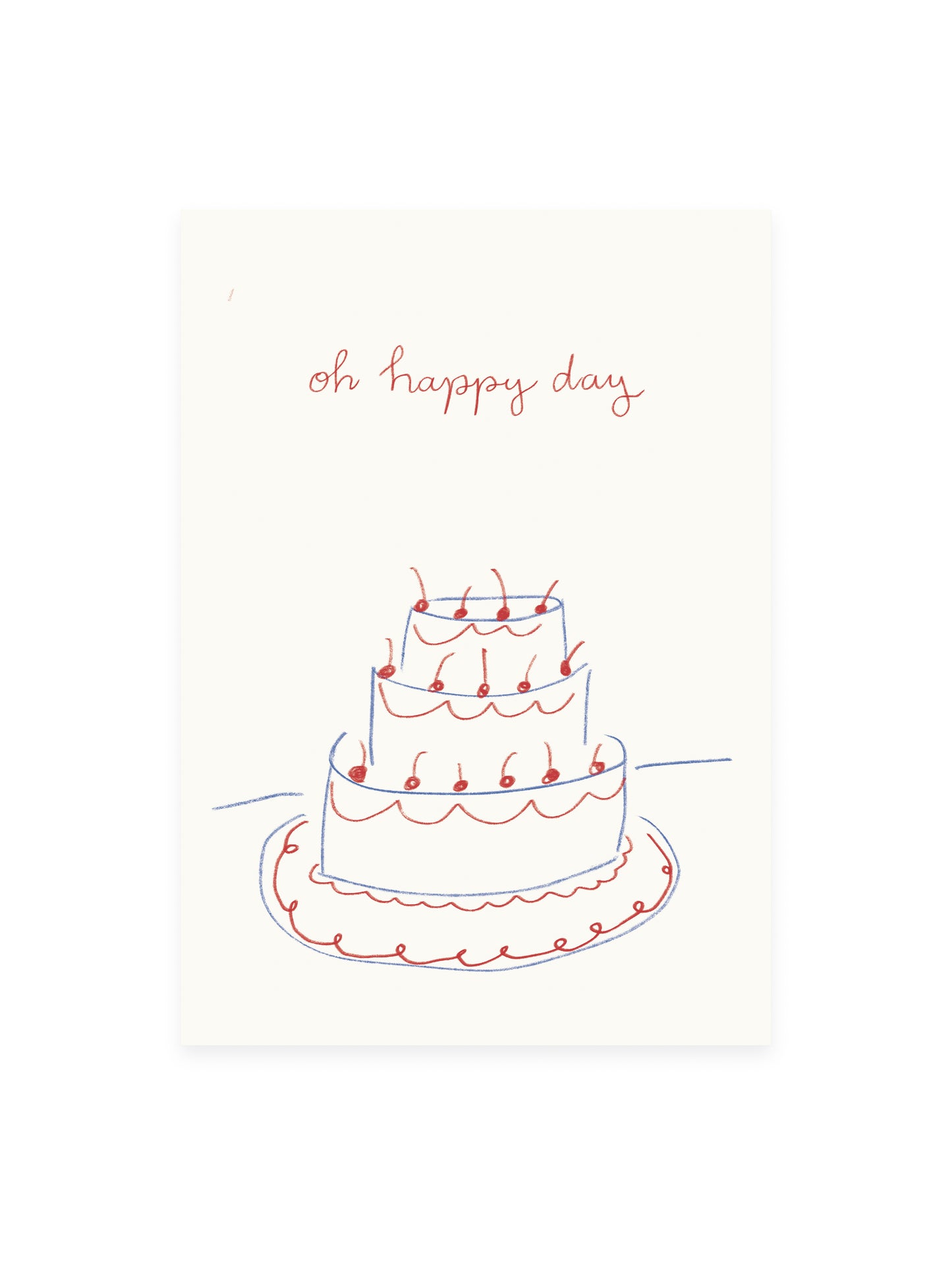 Postcard 'oh happy day' (risograph)