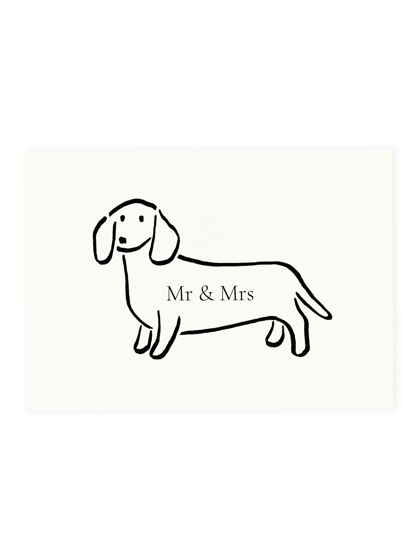 Postcard dachshund 'Mr & Mrs' (risography)