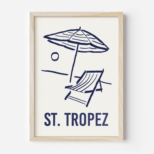 Poster St.Tropez (Risography)
