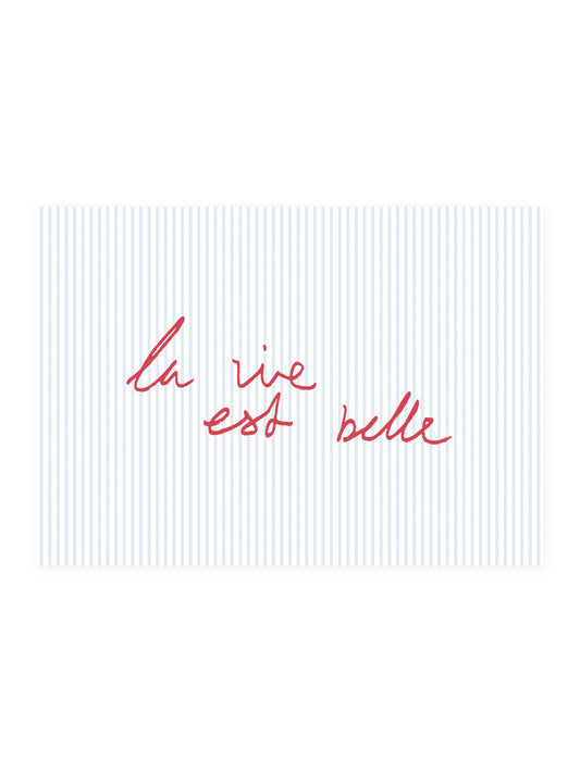 Postcard 'la vie est belle'