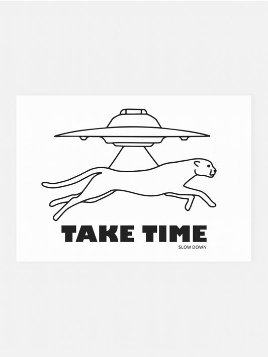 Postcard 'take time'