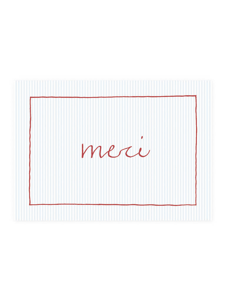 Postcard 'merci'