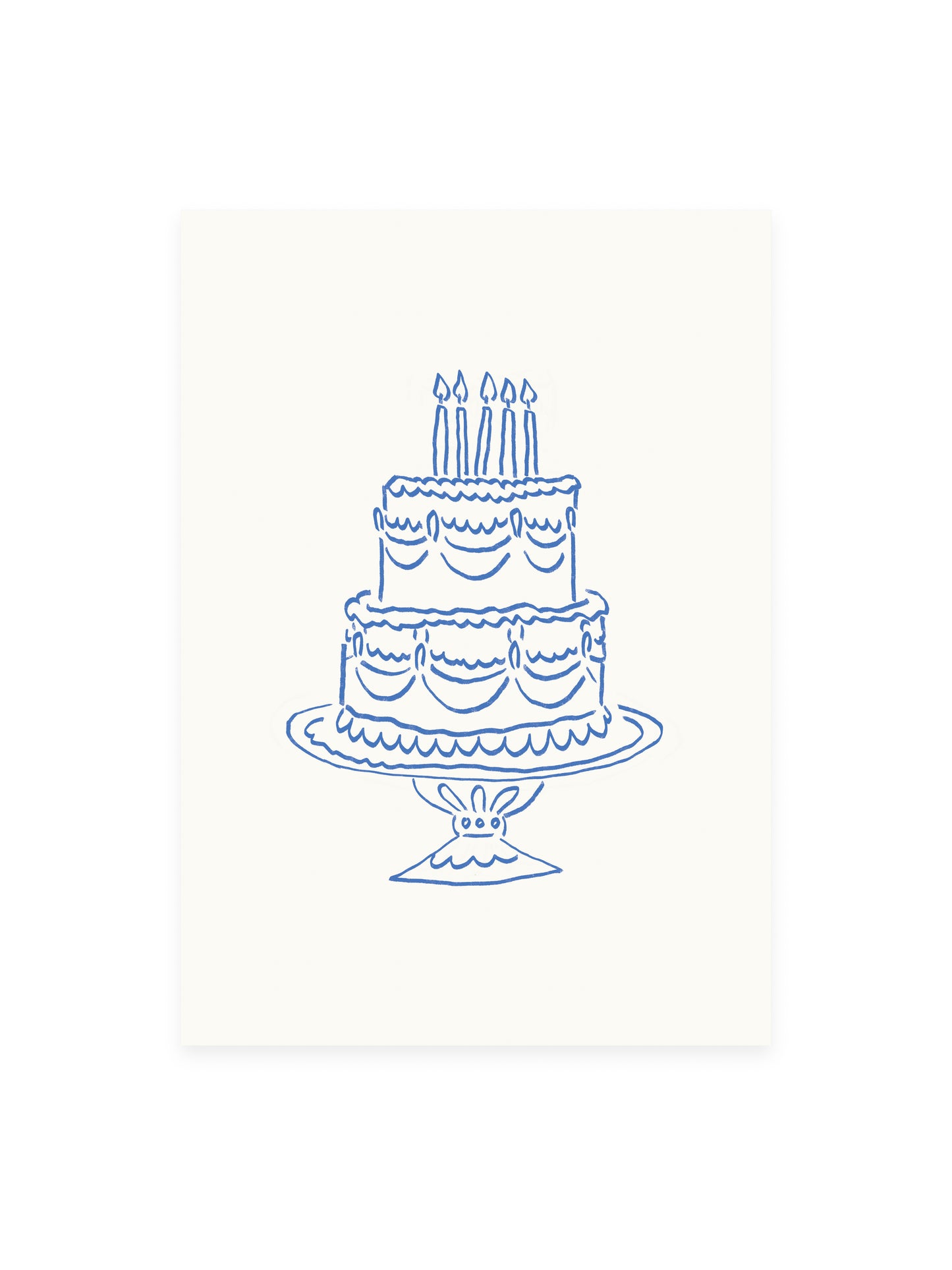 Postcard Cake Blue (Risography)