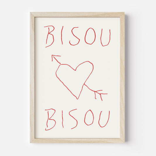 Poster 'bisou bisou' (Risograph)